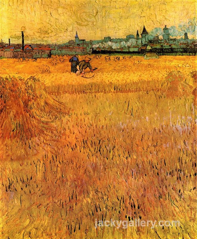 Arles View from the Wheat Fields, Van Gogh painting